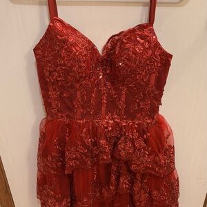 Short Semi-Formal Red Dress